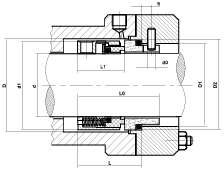 527型機(jī)械密封外形尺寸
