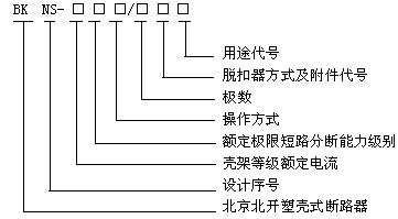 BKNS系列塑殼式斷路器型號(hào)說(shuō)明