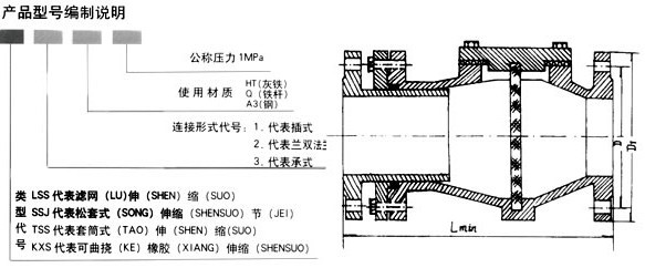 SSLW型濾網(wǎng)伸縮器安裝示意圖