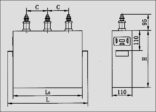 BZMJ系列自愈式低電壓并聯(lián)電容器安裝尺寸