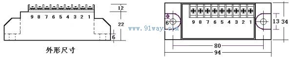 GTCM-U,GTCM-R固態(tài)調(diào)壓觸發(fā)模塊接點(diǎn)圖
