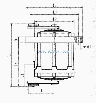 T05系列立式振動(dòng)電機(jī)外形尺寸