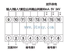HD96G六位數(shù)顯智能光柵表接線圖