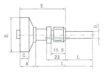 WSSX-401F型雙金屬溫度計(jì)外形尺寸