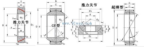 GE-ES-2RS型向心關(guān)節(jié)軸承外形尺寸