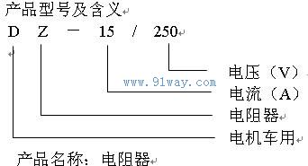DZ-15/250,QZX27-1架線電機(jī)車用電阻器型號說明