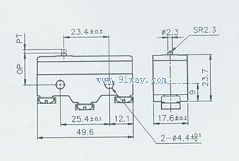 LXW5-11Z微動開關(guān)外形尺寸