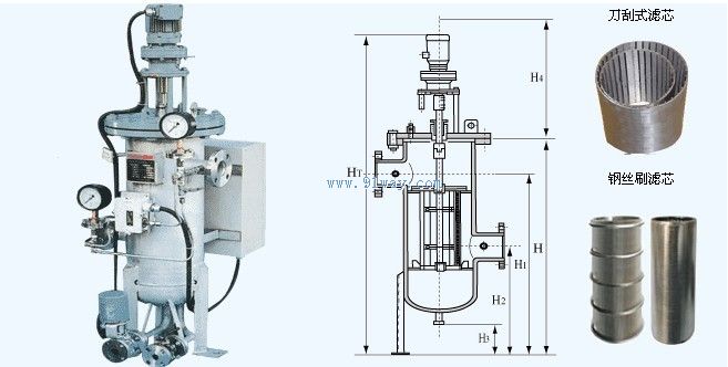 SRB-QZ型(SQZ)全自動(dòng)清洗過(guò)濾器安裝尺寸