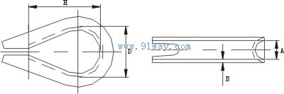 JKX系列線路雞心環(huán)安裝尺寸