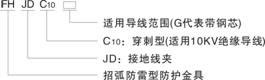 FHJDC10系列架空導(dǎo)線防雷接地線夾型號(hào)說(shuō)明
