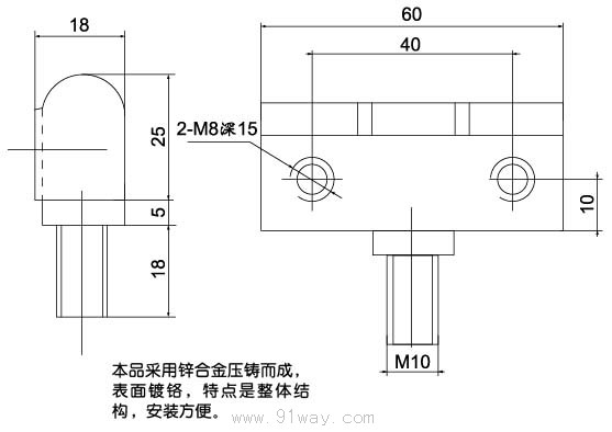 CL206-9鉸鏈外形尺寸