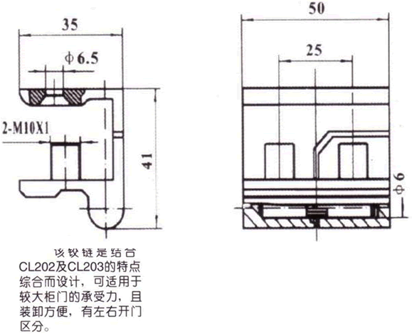 CL205鉸鏈外形尺寸