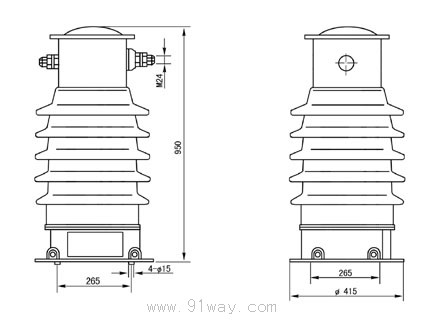 LBZ-35W2(LCWD-35)電流互感器安裝尺寸