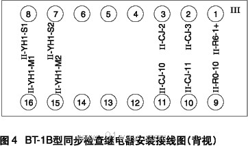 BT-1B型同步檢查繼電器接點圖