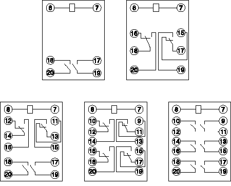 DZ-500Q型過(guò)載繼電器接點(diǎn)圖