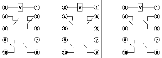 DZ-10Q系列中間繼電器接點(diǎn)圖
