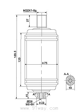 ZKTJ-630/6KV(1)型陶瓷真空開關(guān)管 外形尺寸