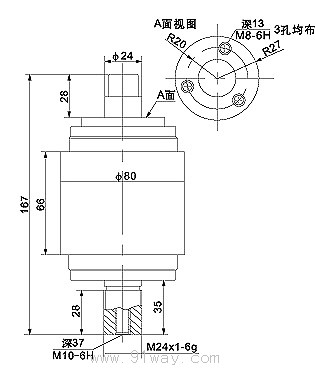 ZKTD-630/1140型陶瓷真空開(kāi)關(guān)管外形尺寸