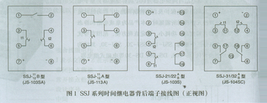 SSJ10,SSJ20,SSJ30系列集成電路時(shí)間繼電器接點(diǎn)圖