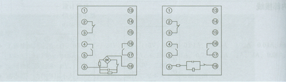 DX-9型閃光信號繼電器接點(diǎn)圖