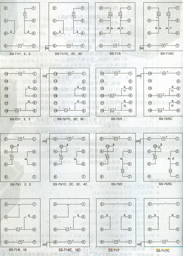SS-71,72,73系列時(shí)間繼電器安裝尺寸