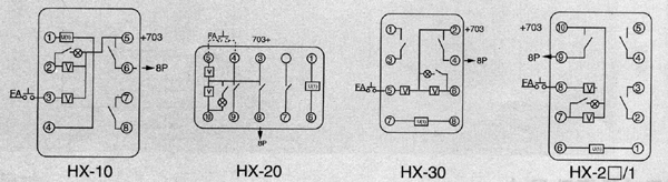 HX-10.20.30系列交直流靜態(tài)信號(hào)繼電器接點(diǎn)圖