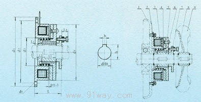 DZJ系列單片電磁制動器外形尺寸