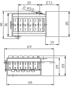DCZ-2計(jì)度器安裝尺寸