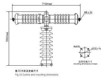 RWX0-35系列戶(hù)外高壓限流熔斷安裝尺寸