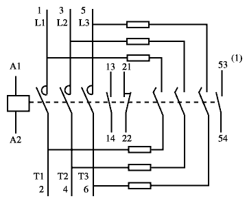 CJ19系列切換電容器接觸器接線(xiàn)圖