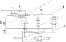 FZW32-12型戶外交流高壓隔離真空負(fù)荷開關(guān)外形及安裝尺寸圖