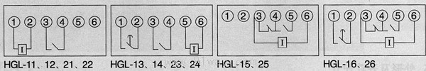 HGL-10系列靜態(tài)反時(shí)限過流繼電器接線圖