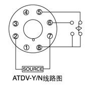 ATDV-N型時間繼電器接線圖