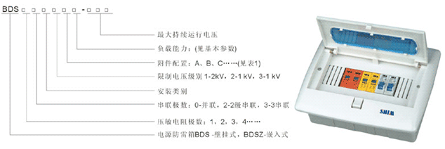 DSB-D系列電涌保護(hù)器型號(hào)說(shuō)明及外形圖