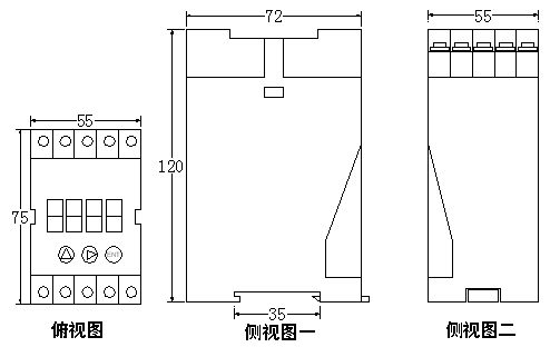 PKF系列頻率變送器外形尺寸